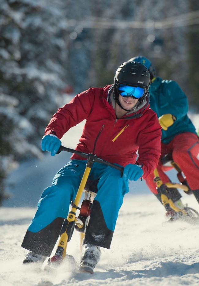 Die Alternative zum Skifahren = Snowbiken © Flachau Tourismus