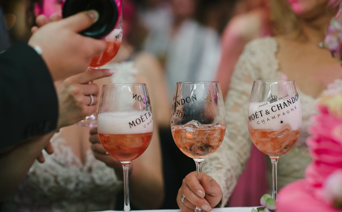 Champagner Empfang auf der Lisa Alm
