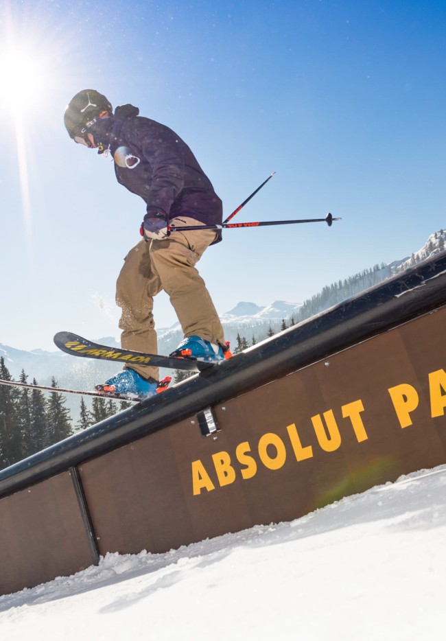 Freeskier im Absolut Park