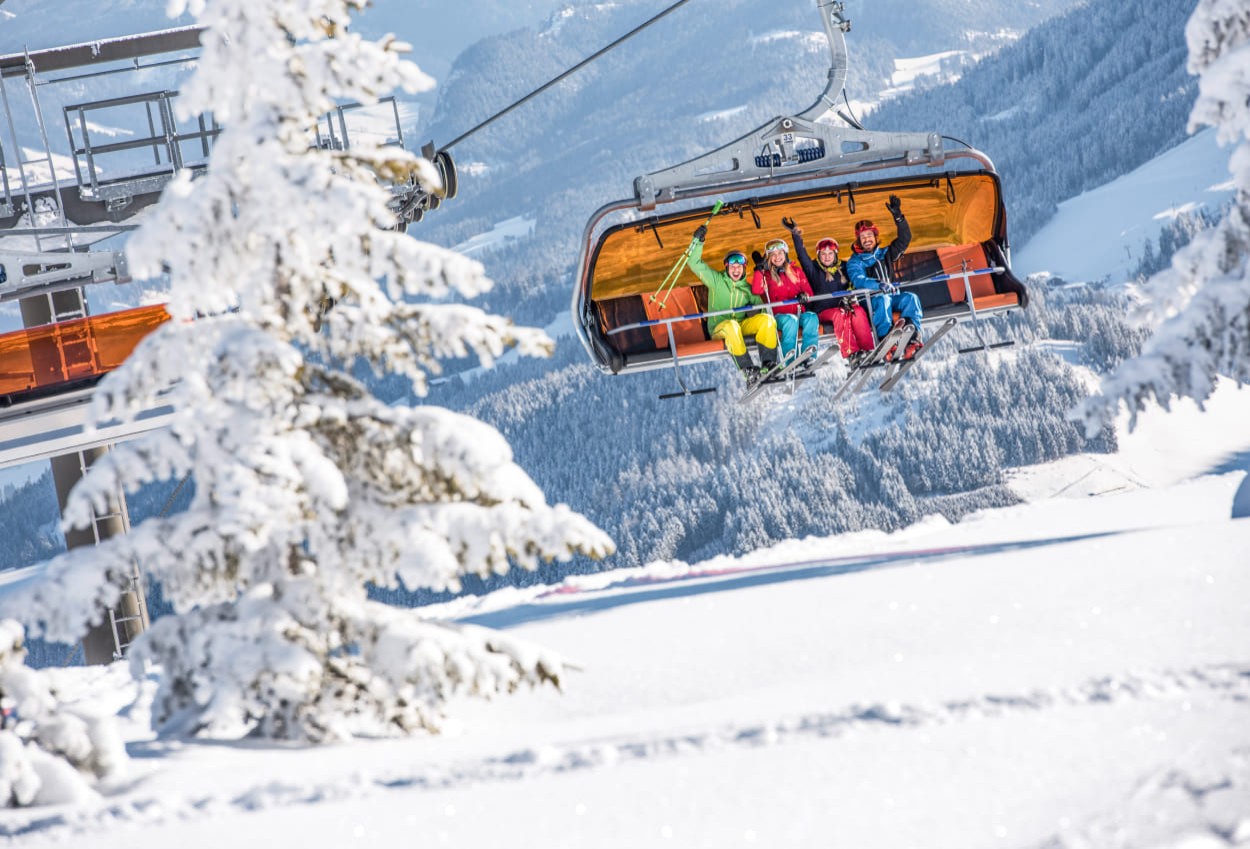 Skilift in Flachau im Skigebiet Snow Space Salzburg © Flachau Tourismus