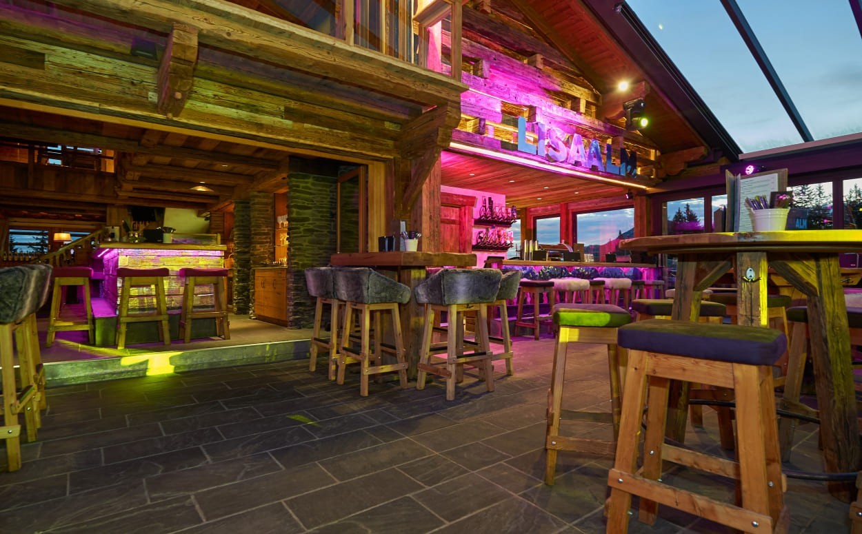 Die Lisa Alm Terrasse (bei Schönwetter offen)